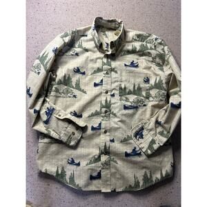 Munsingwear Shirt Men's Medium Canoe Cabin Western